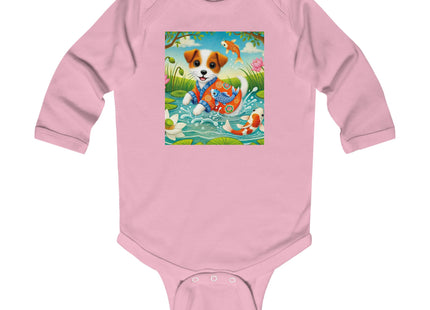 Koi Pond Puppy Infant Long Sleeve Bodysuit