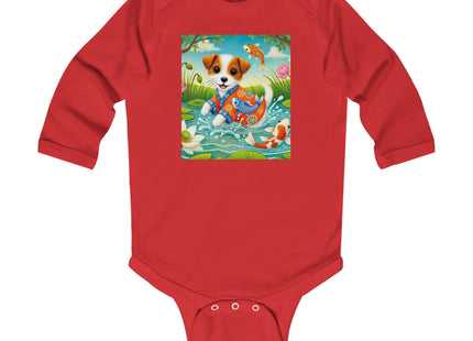 Koi Pond Puppy Infant Long Sleeve Bodysuit