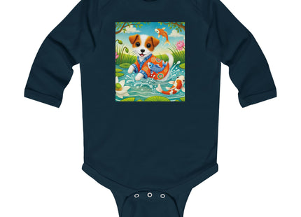 Koi Pond Puppy Infant Long Sleeve Bodysuit