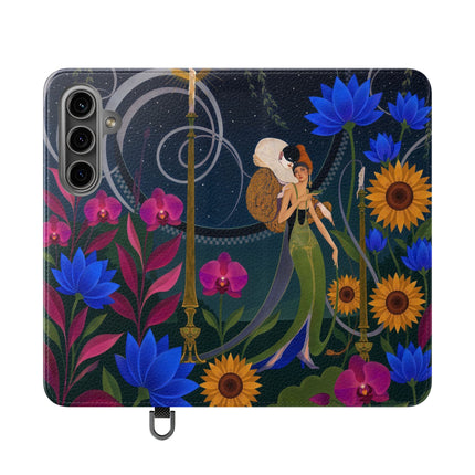 🌙🕯️ The Lady Of The Midnight Garden Flip Case – Art Deco Nocturne