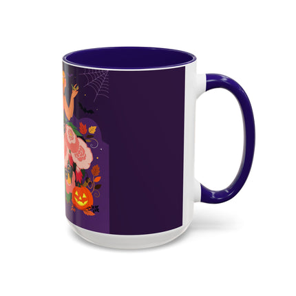 🌹🎃 The Lady Of The Haunted Rose Garden Colorful Mug – Romantic Halloween Charm