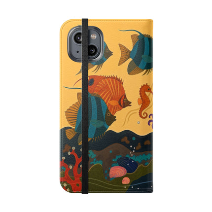 🐚🌊 The Lady Of The Enchanted Pearl Flip Case – Art Deco Undersea Fantasy