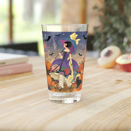 🌙🎃 The Moonlit Garden Walk Glass, 16oz – Elegant Halloween Charm