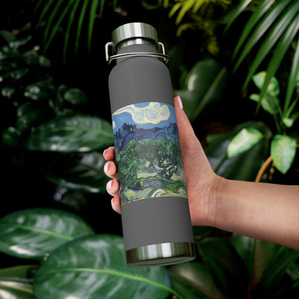 Olive Trees by Vincent Van Gogh Copper Vacuum Insulated Bottle, 22oz