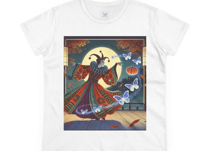 Court Magician with Ghost Butterflies Women's Midweight Cotton Tee