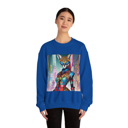 Cyber Cat Glamour Unisex Heavy Blend™ Crewneck Sweatshirt