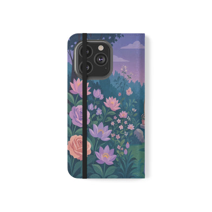 🌸🐶 The Grand Garden Dressing Flip Case – Art Deco Floral Elegance