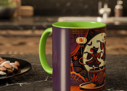 Theatrical Halloween Mice on Teacup Colorful Mugs (11oz, 15oz)
