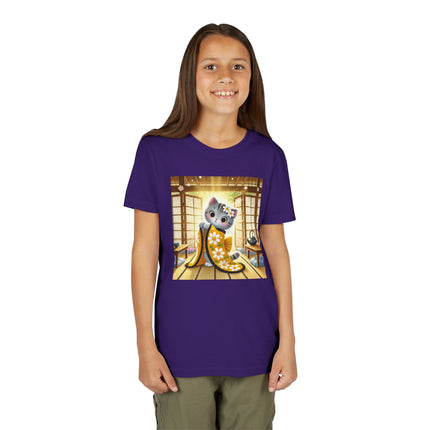 Playful Kitten in the Tea Room Youth Short Sleeve Tee