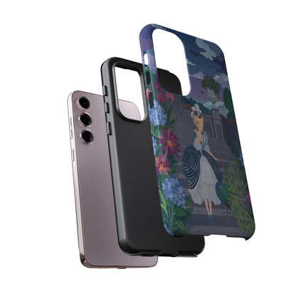 🦚🌸 The Peacock Garden Terrace Phone Case – Art Deco Floral Elegance