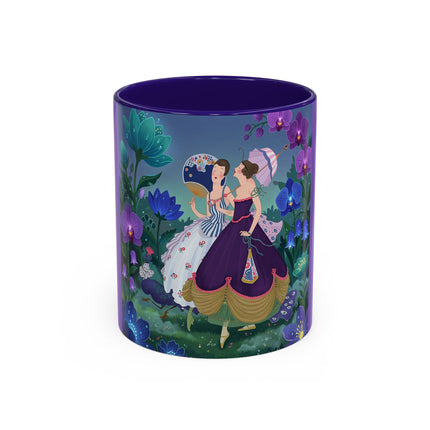 The Ladies Of The Moonlit Garden Colorful Mugs – Art Deco Floral Elegance