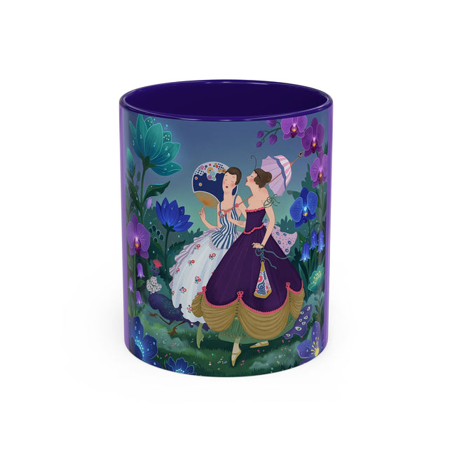 The Ladies Of The Moonlit Garden Colorful Mugs – Art Deco Floral Elegance