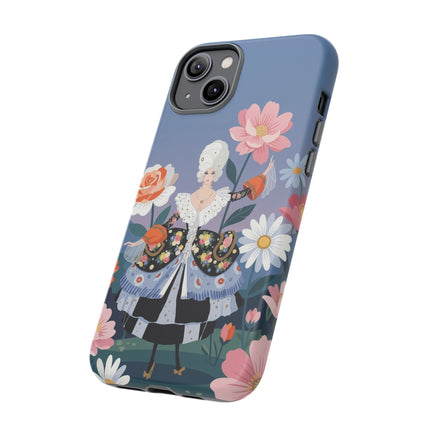 🌸🎀 The Grand Floral Promenade Phone Case – Art Deco Fashion Fantasy
