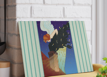 The Christmas Angel Glass Cutting Board