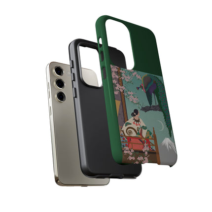 Peacock Garden Phone Case – Japanese Elegance & Timeless Beauty