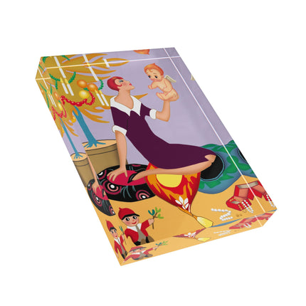 Art Deco Christmas Scented Acrylic Art Block