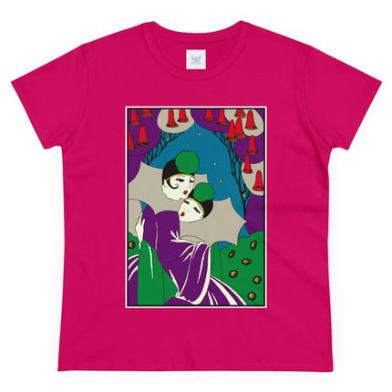 Two Pierrots Women's Midweight Cotton Tee