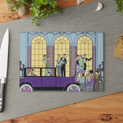 Au Revoir by George Barbier Glass Cutting Board