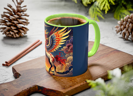 Flame-Winged Horse at Sunset Colorful Mugs (11oz, 15oz)