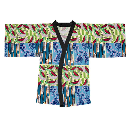 Floral Pattern by Emile-Alain Séguy Long Sleeve Kimono Robe (AOP)
