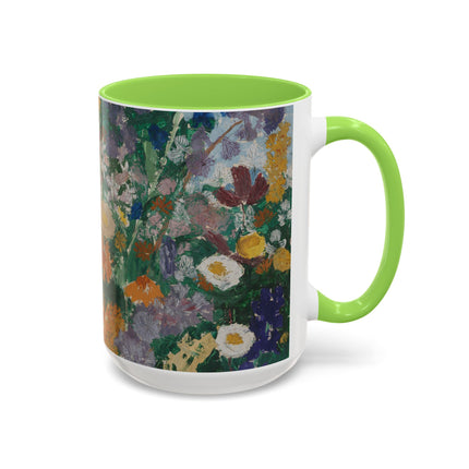 Flowers on the Mountain by August Babberger Colorful Mugs (11oz, 15oz)