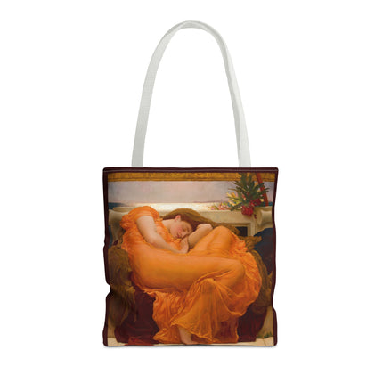 Flaming June by Frederic Leighton Tote Bag (AOP)