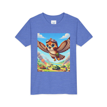 Red-Tailed Hawk in Battle Youth Short Sleeve Tee