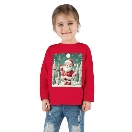 Santa's Joyful Night Toddler Long Sleeve Tee