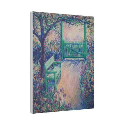The Green Chair – Tranquil Impressionist Garden Scene
