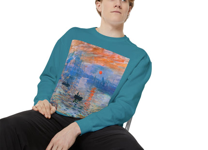 Sunrise by Claude Monet Unisex Garment-Dyed Sweatshirt