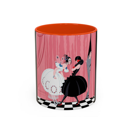 The Ladies Behind The Velvet Curtain Colorful Mugs – Art Deco Theatrical Elegance