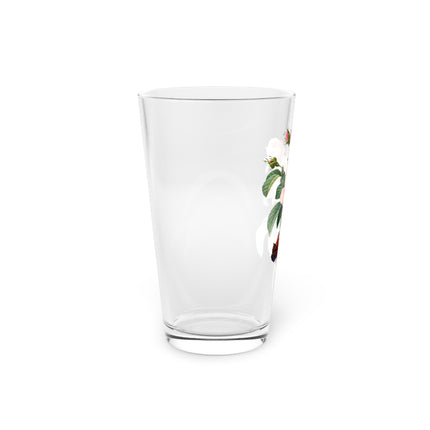 Cabbage Rose Botanical llustration by Pierre-Joseph Redouté Glass, 16oz