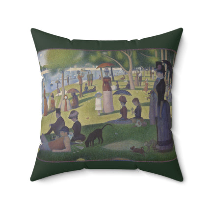 A Sunday on La Grande Jatte by Georges Seurat Spun Polyester Square Pillow