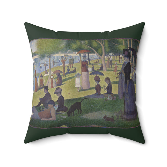A Sunday on La Grande Jatte by Georges Seurat Spun Polyester Square Pillow