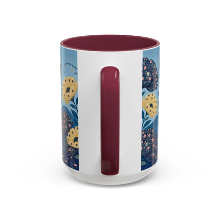 🌼🦋 The Enchanted Butterfly Garden Promenade Colorful Mug – Art Deco Floral Whimsy