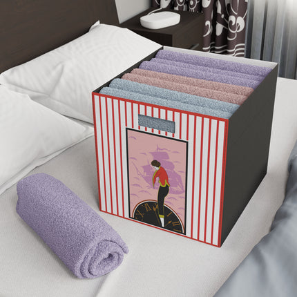 Woman Waiting for her Beloved at 1:59 Felt Storage Box