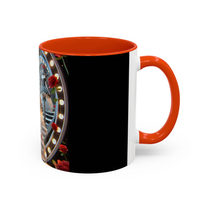 Halloween Witch Through the Mirror Colorful Mugs (11oz, 15oz)