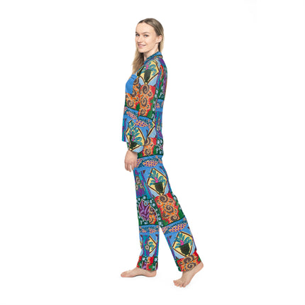 Floral Design by Emile-Alain Séguy Women's Satin Pajamas (AOP)