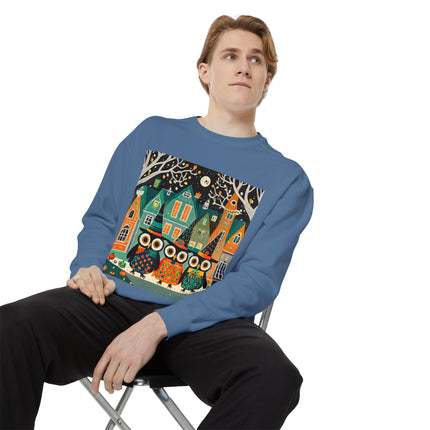 Night of the Trick-or-Treating Owlets Unisex Garment-Dyed Sweatshirt