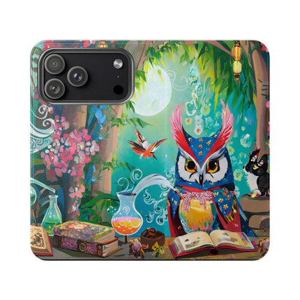 🦉✨ Owl's Magical Workshop Flip Case – Enchanted Wisdom & Arcane Wonder