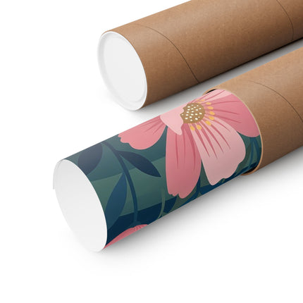 🌸👑 The Lady Of The Grand Flower Promenade Matte Vertical Poster – Art Deco Floral Elegance