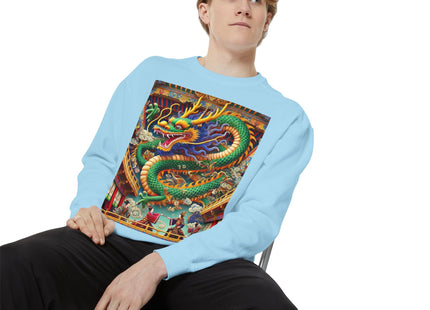 Tibetan Dragon Over Kabuki Duel Sweatshirt