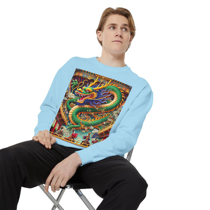 Tibetan Dragon Over Kabuki Duel Sweatshirt