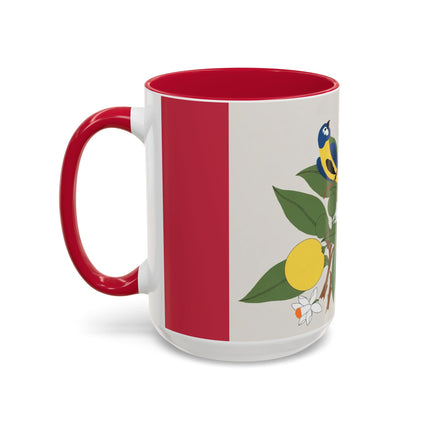 Blue Tit & Butterfly Colorful Mugs – Spring Harmony & Delicate Beauty