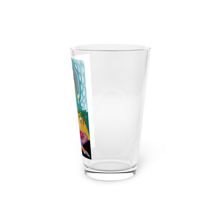 Art Deco Christmas Elegance Glass, 16oz