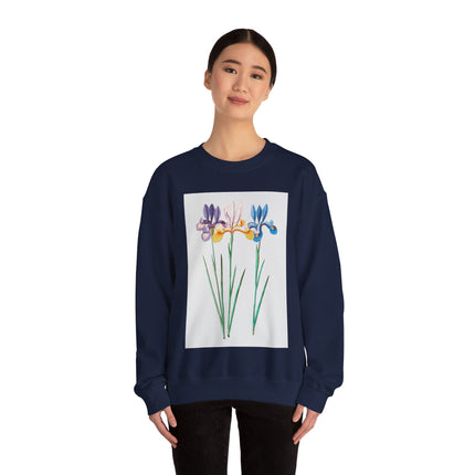 Blue Iris by Anselmus Boëtius de Boodt Heavy Blend™ Crewneck Sweatshirt