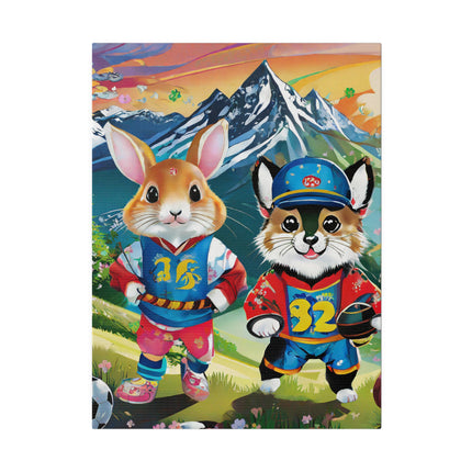 Animal Athletes Matte Canvas, Stretched, 0.75"