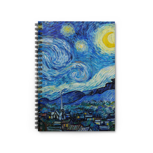 The Starry Night by Vincent Van Gogh Spiral Notebook - Ruled Line