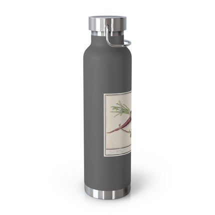 Carrot, Daucus carota and red currant, Ribes rubrum by Anselmus Boëtius de Boodt Copper Vacuum Insulated Bottle, 22oz