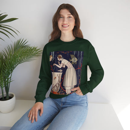 L'Etourdissant Petit Poisson (The Dazzling Little Fish) by George Barbier Heavy Blend™ Crewneck Sweatshirt